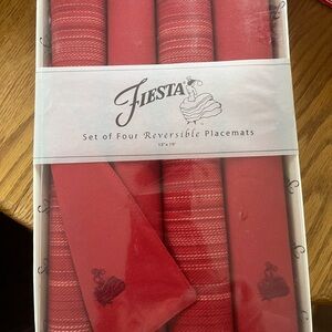 Fiesta Bold Red Placemats Set of Four